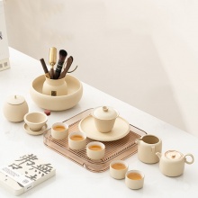 陶瓷功夫茶具套装家用高档日式办公会客泡茶壶盖碗茶杯礼盒